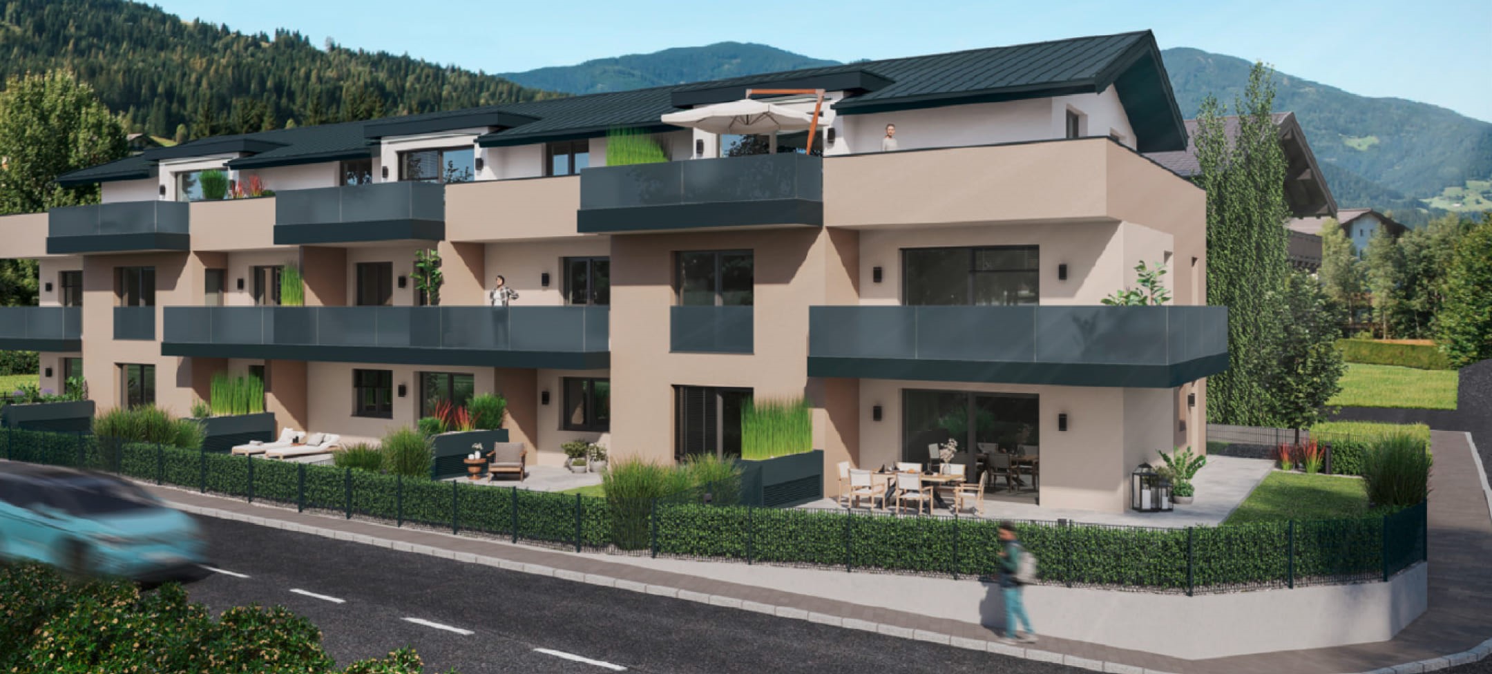 Visualisierung Bauprojekt Eigentumswohnung in Flachau 2023  