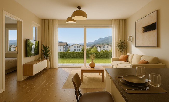 Wohnbereich Wohnung Nummer 4